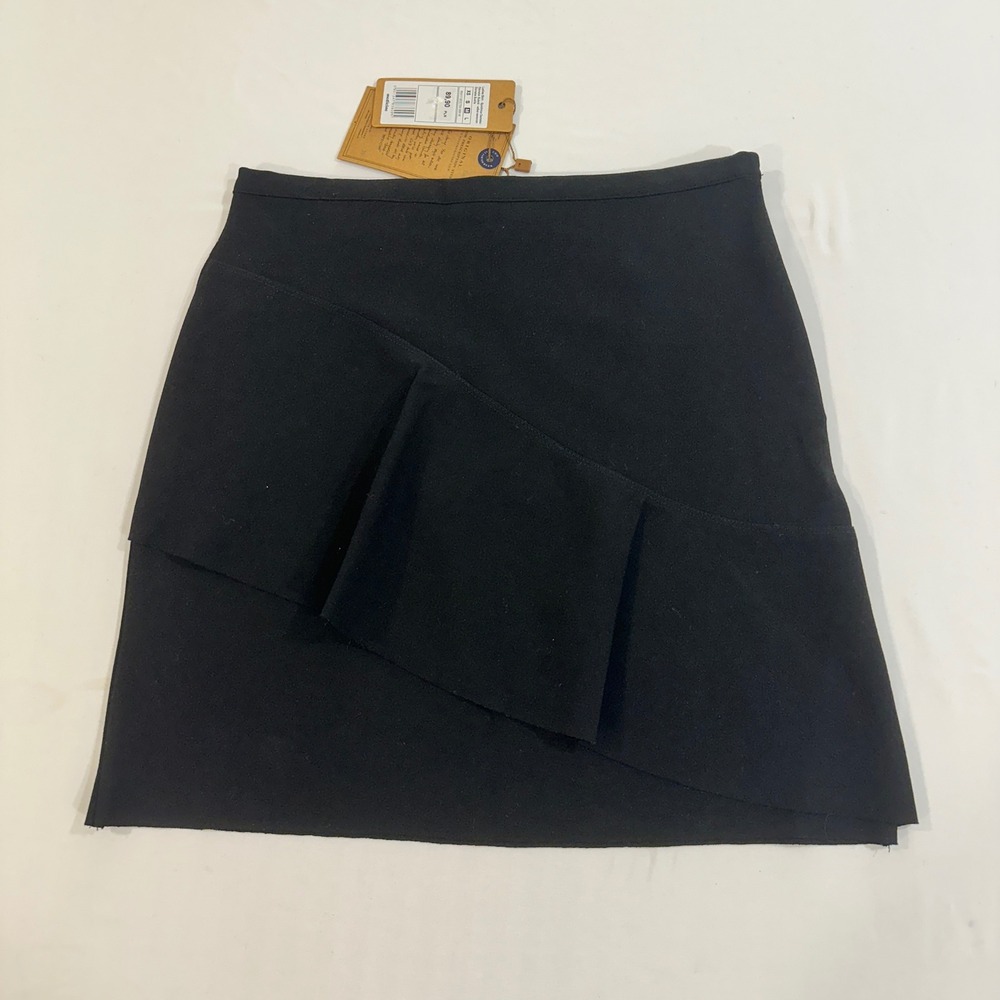 Medicine Everyday Therapy Black Mini Skirt Women Size M Asymmetric Pleated NWT